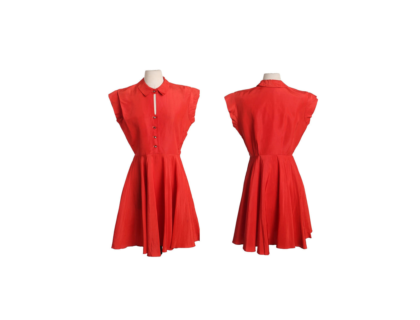 1950's Women Red Casual Dress - Sue Brett