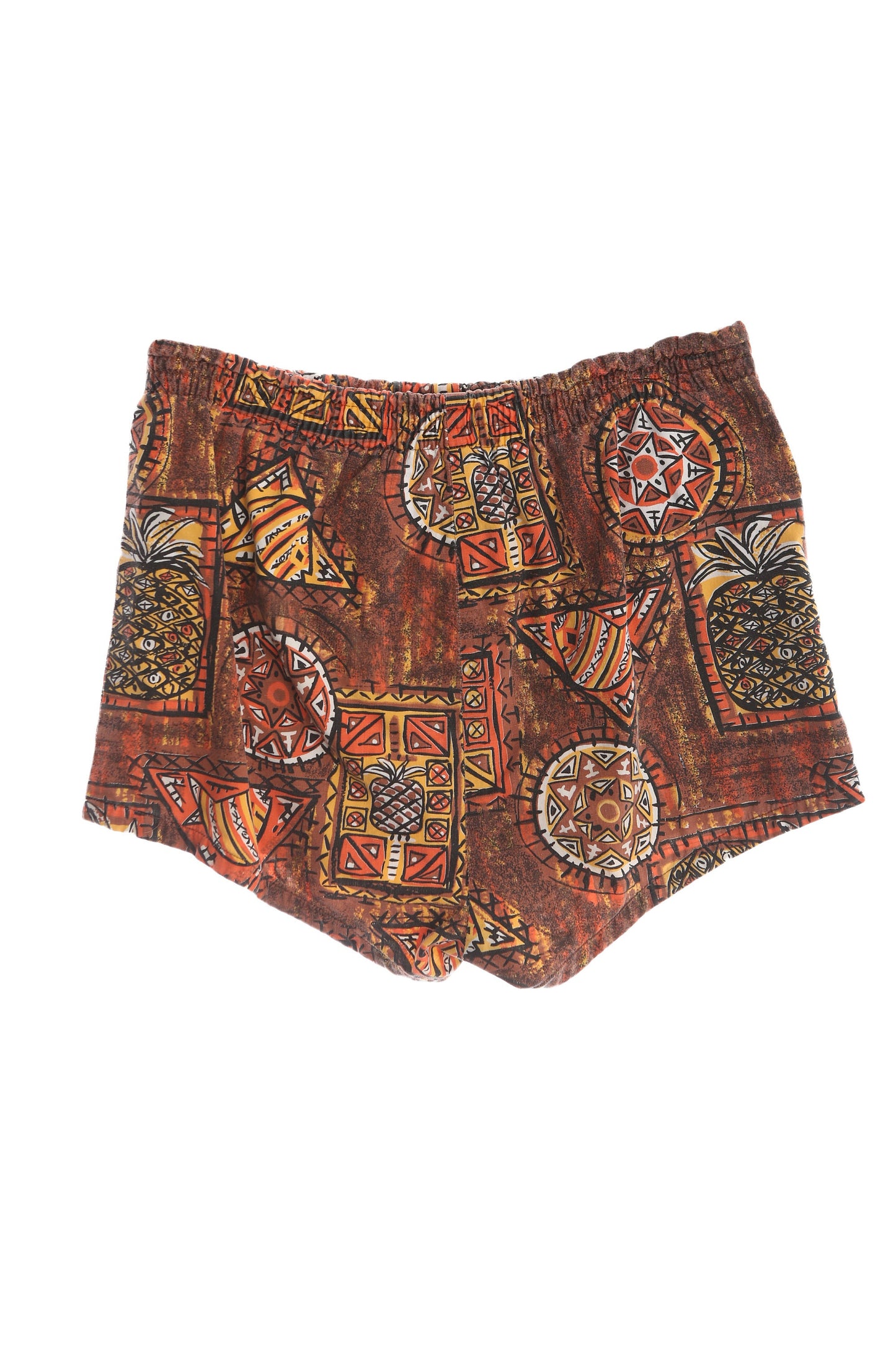 Vintage Men Hawaiian Print Shorts