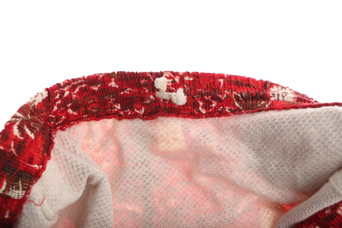 Vintage Men Red Hawaiian Swim Trunks / Era 1950's - 1960's