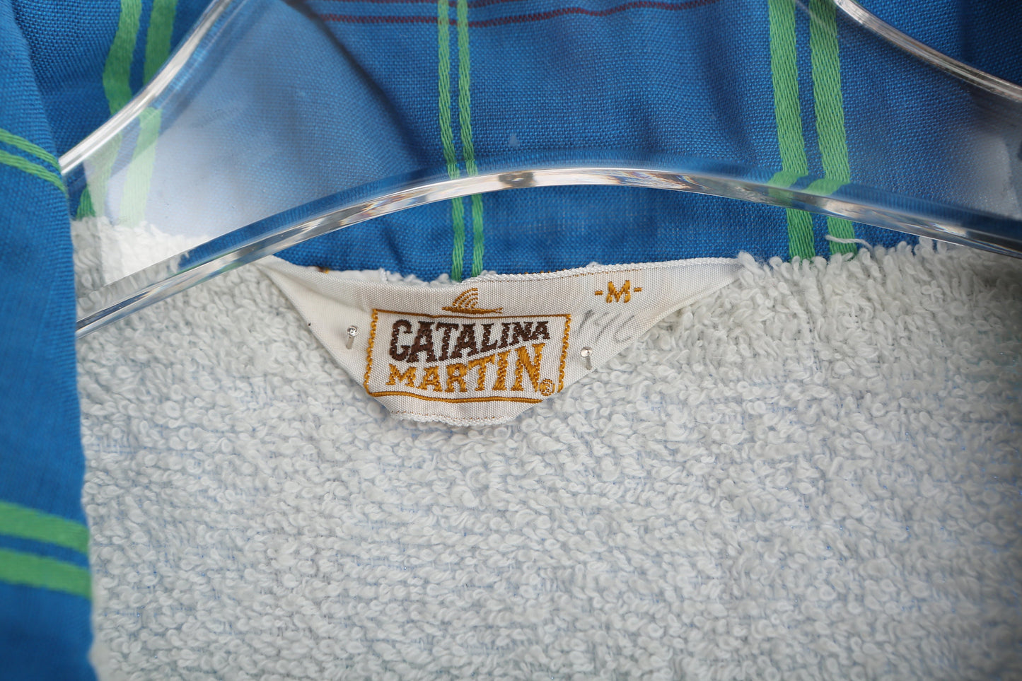 Vintage Men's Towel Shirt / Terrycloth Inner Lining / Era 50s - 60s / Catalina Martin