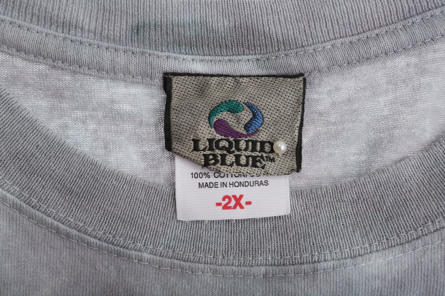 Vintage Led Zeppelin Gray Tie Dye Rock T-shirt by Liquid Blue