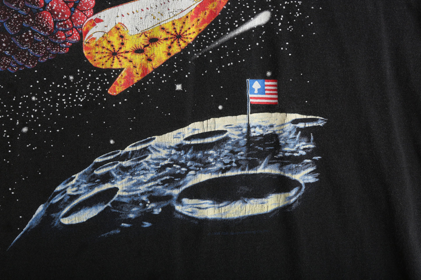 Vintage The Allman Brother Band Black Music T-shirt / Space Moon Print