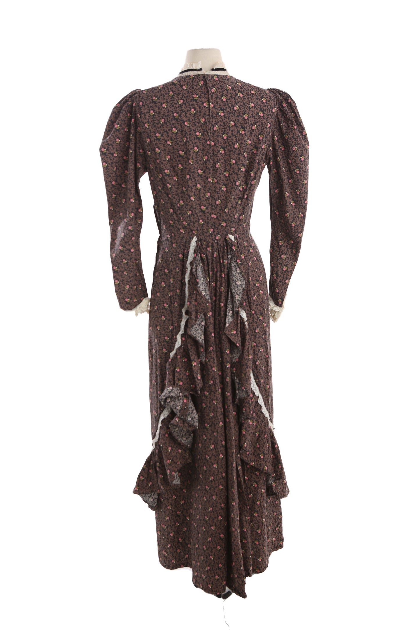 Vintage Women Floral Print Long Prairie Dress