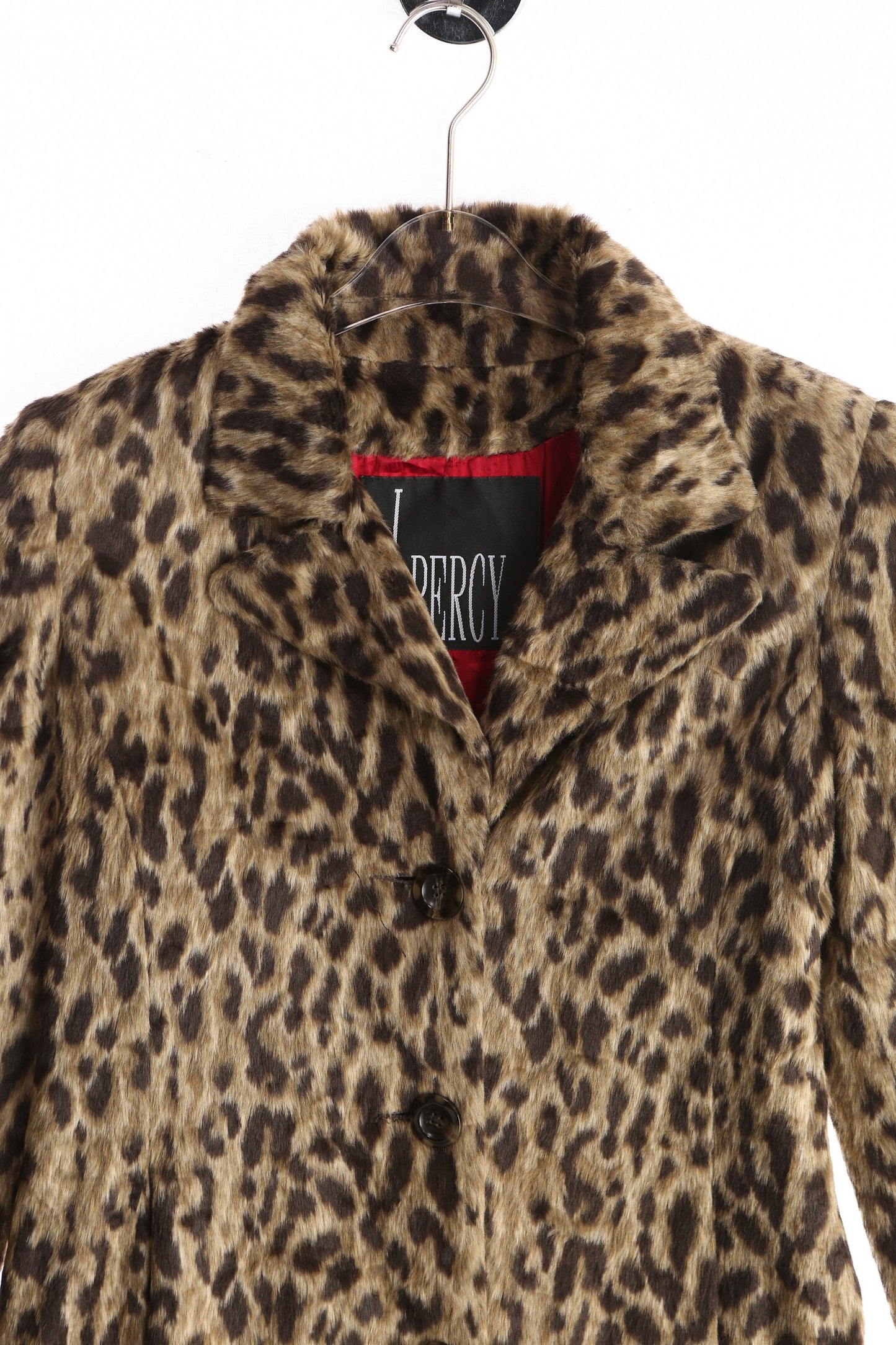 Y2K Leopard Print Faux Fur Coat