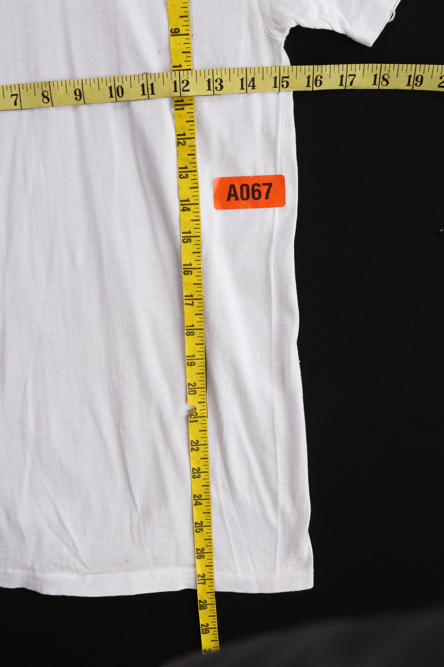 Vintage White Solid T-shirt by Golden Comfort / Made in USA