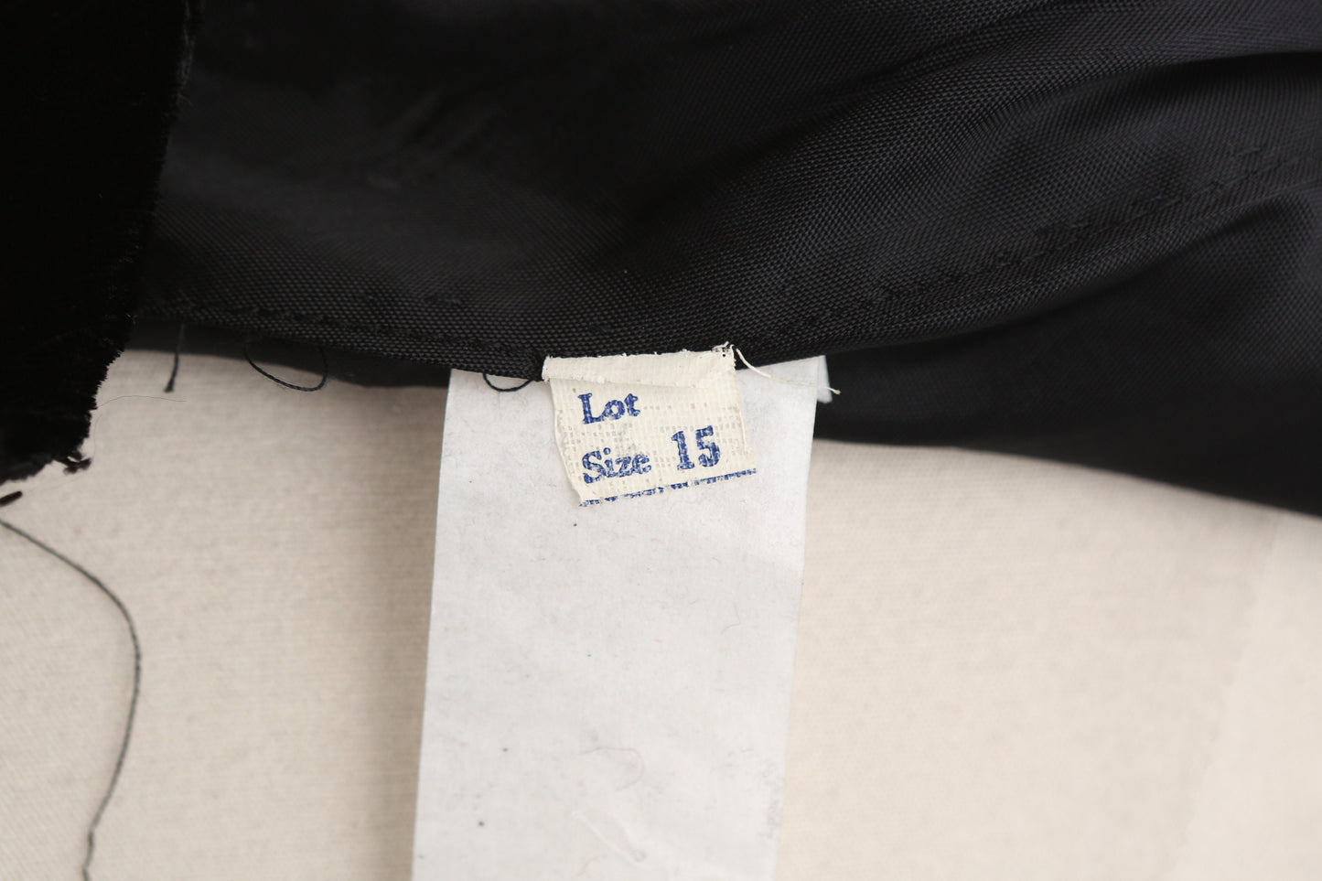 Vintage Black Velvet Casual Dress / Estimated Era: 40s - 50s