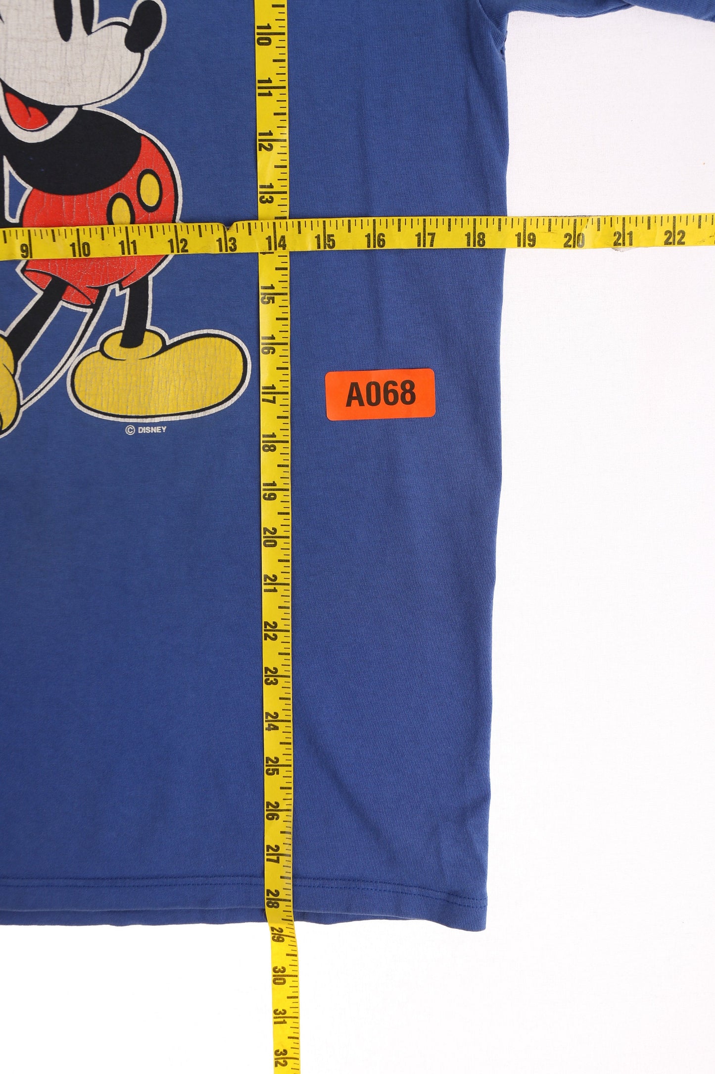 Vintage Mickey Mouse Blue Graphic T-shirt