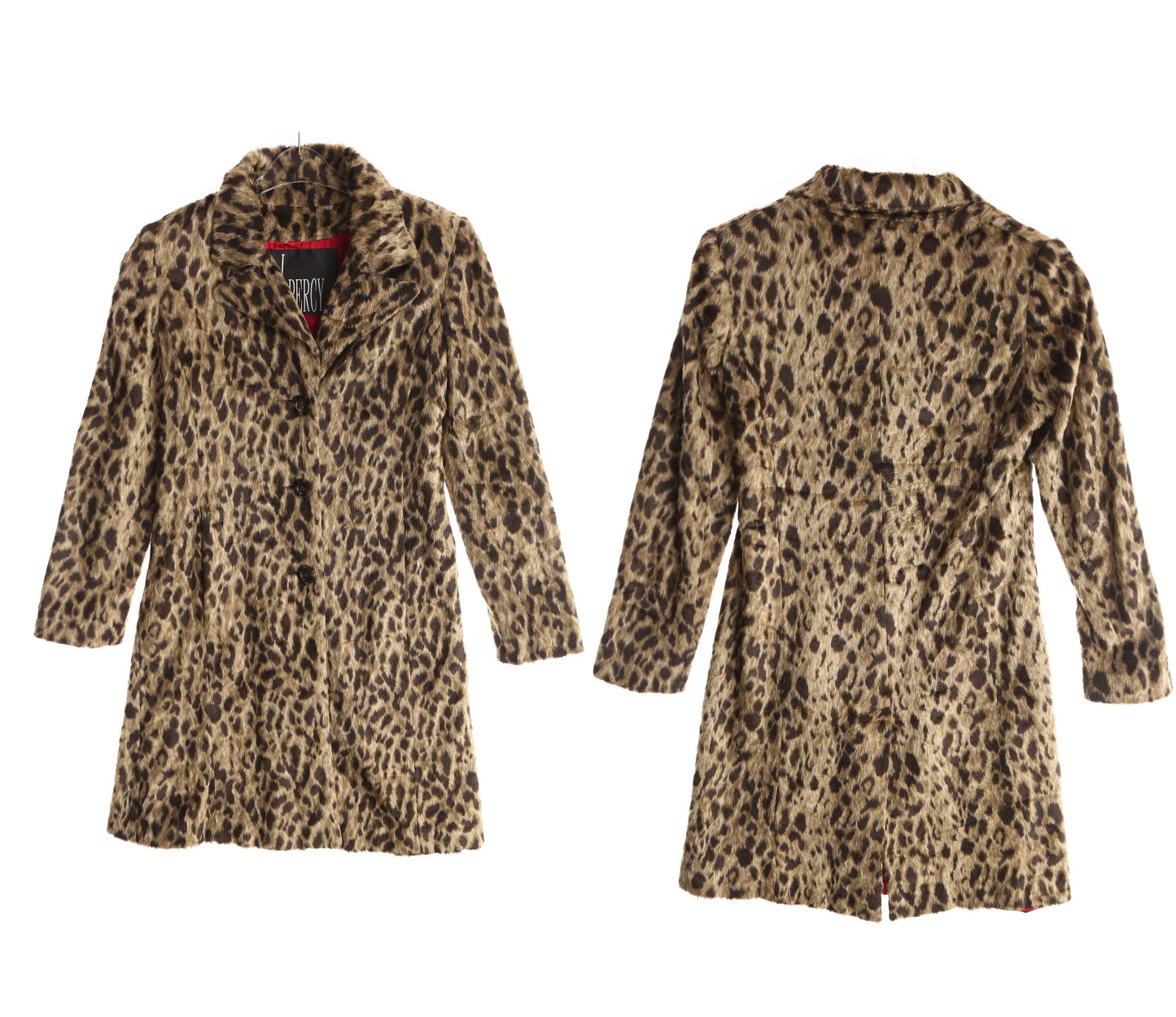 Y2K Leopard Print Faux Fur Coat