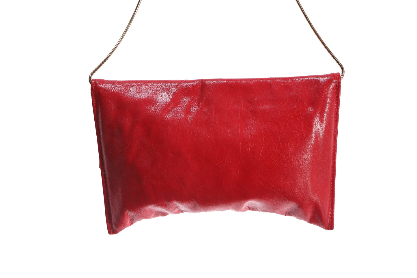 Vintage Red Leather Shoulder Bag