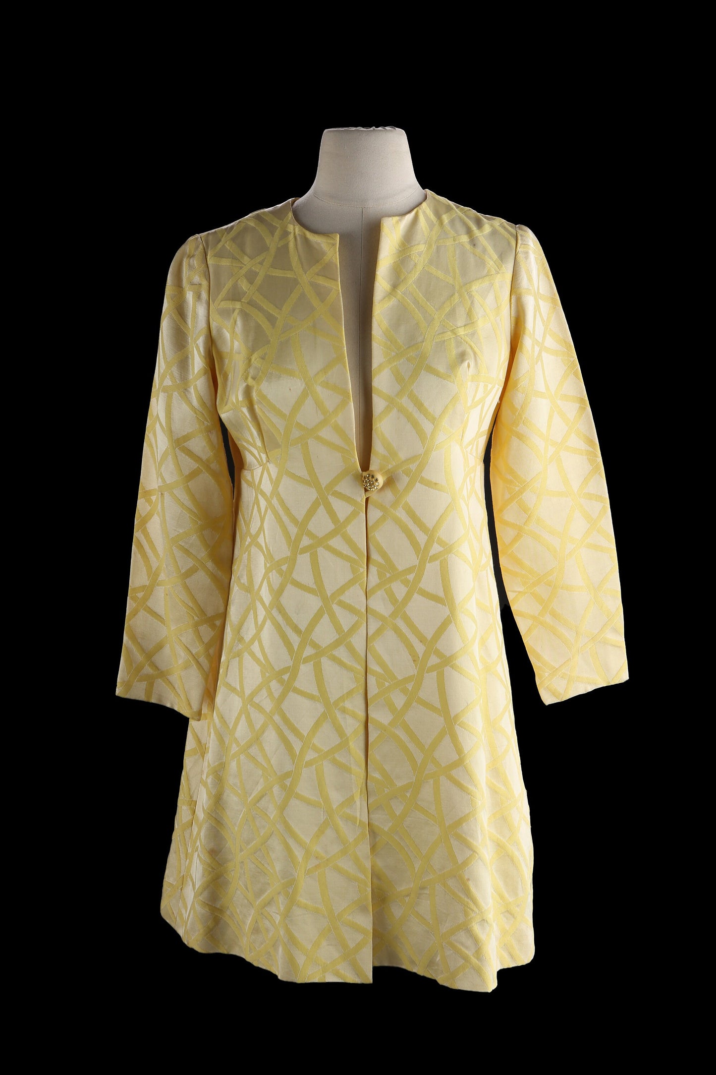 Vintage Women's Yellow Casual Winter Coat