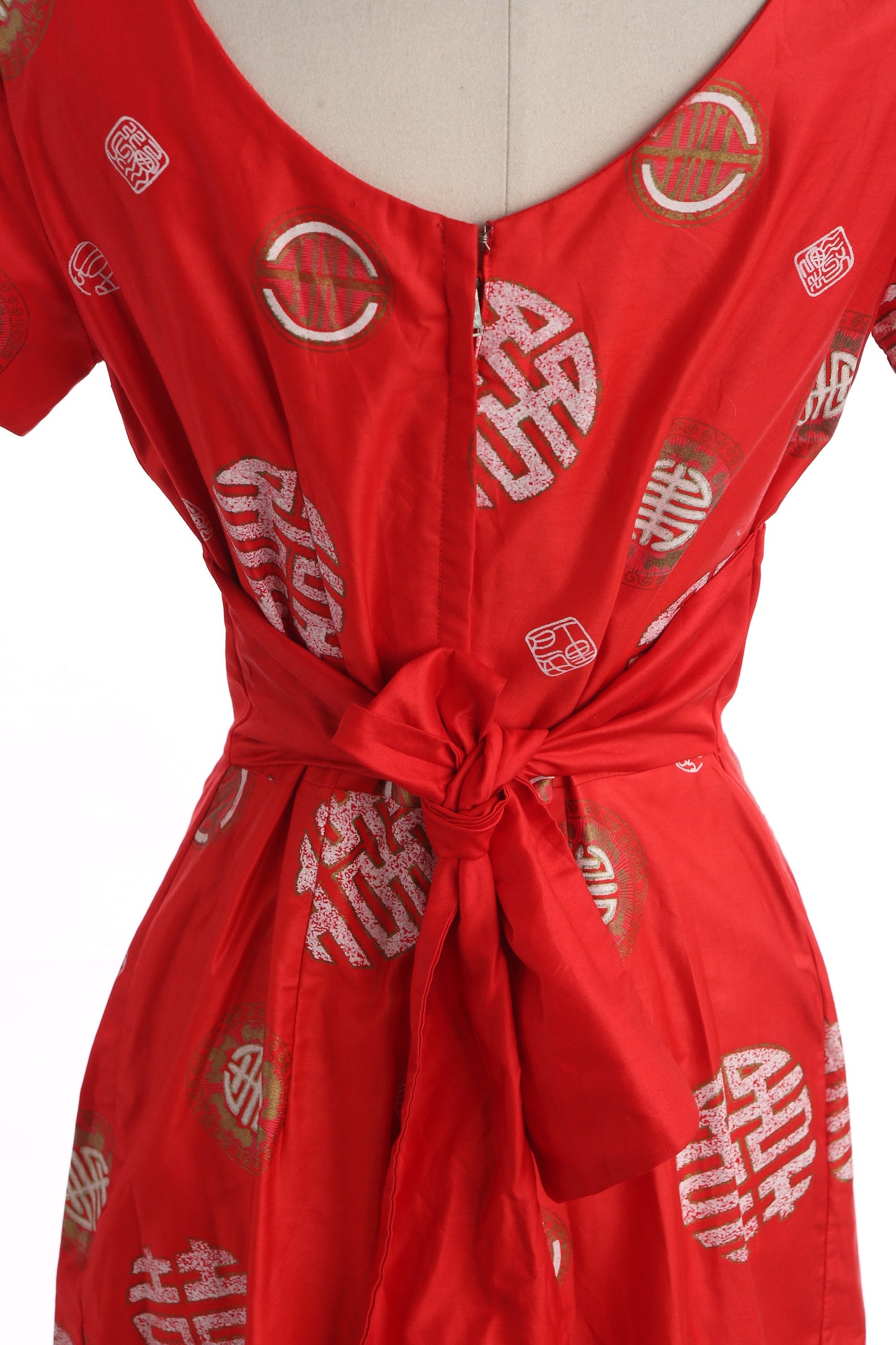 Vintage Women Red Casual Dress - Made in Honolulu by Waltah Clarke's Hawaiian Shop