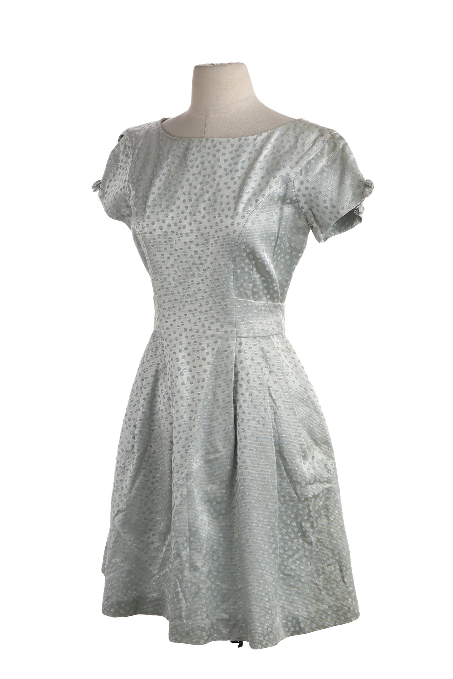 50s Women Polka Dot Casual Dress by Leslie Fay