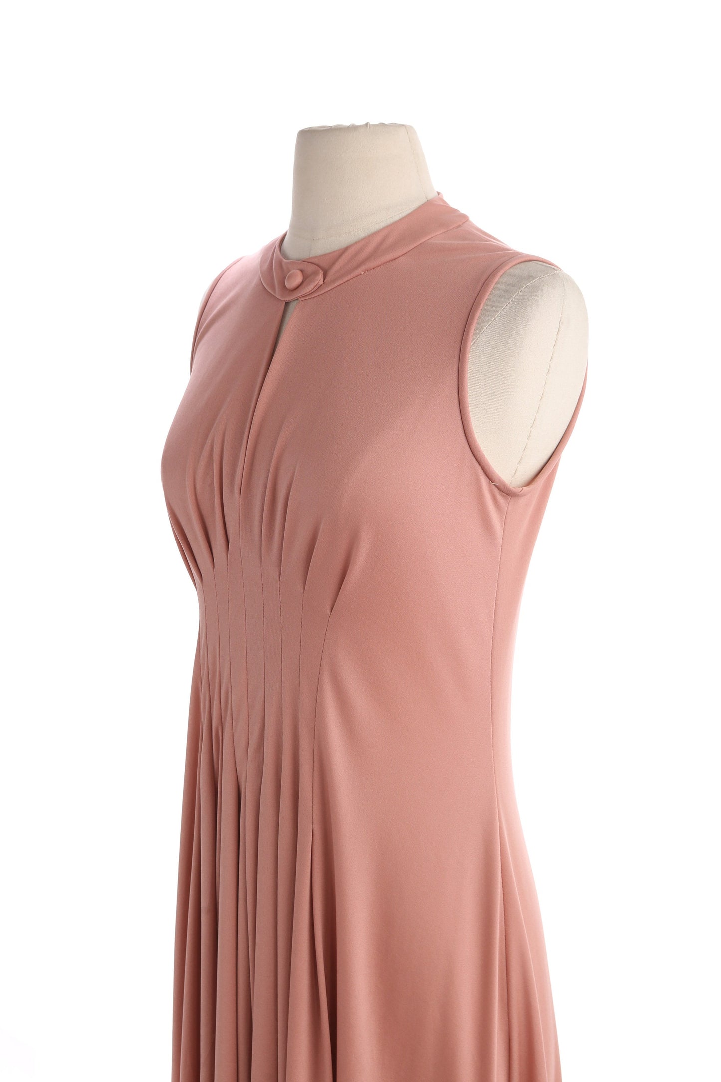 70s Women Long Pink Evening Dress