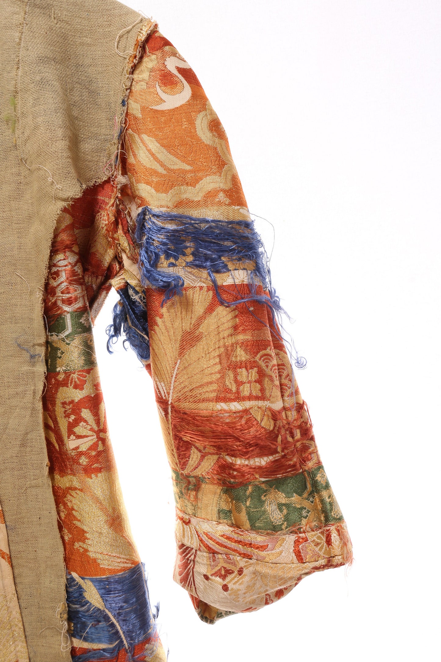 Vintage Brocade Beige Tunic Jacket