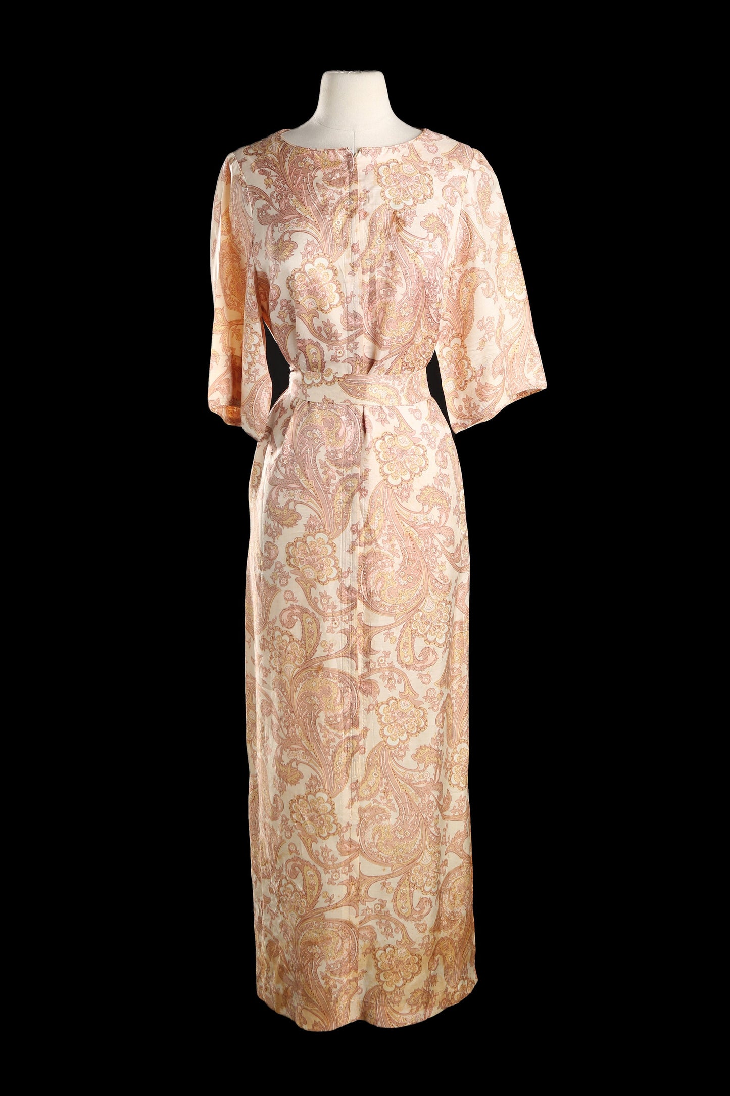 Vintage Women's Paisley Print Long Casual Dress / Sadie for I. MAGNIN & Co.