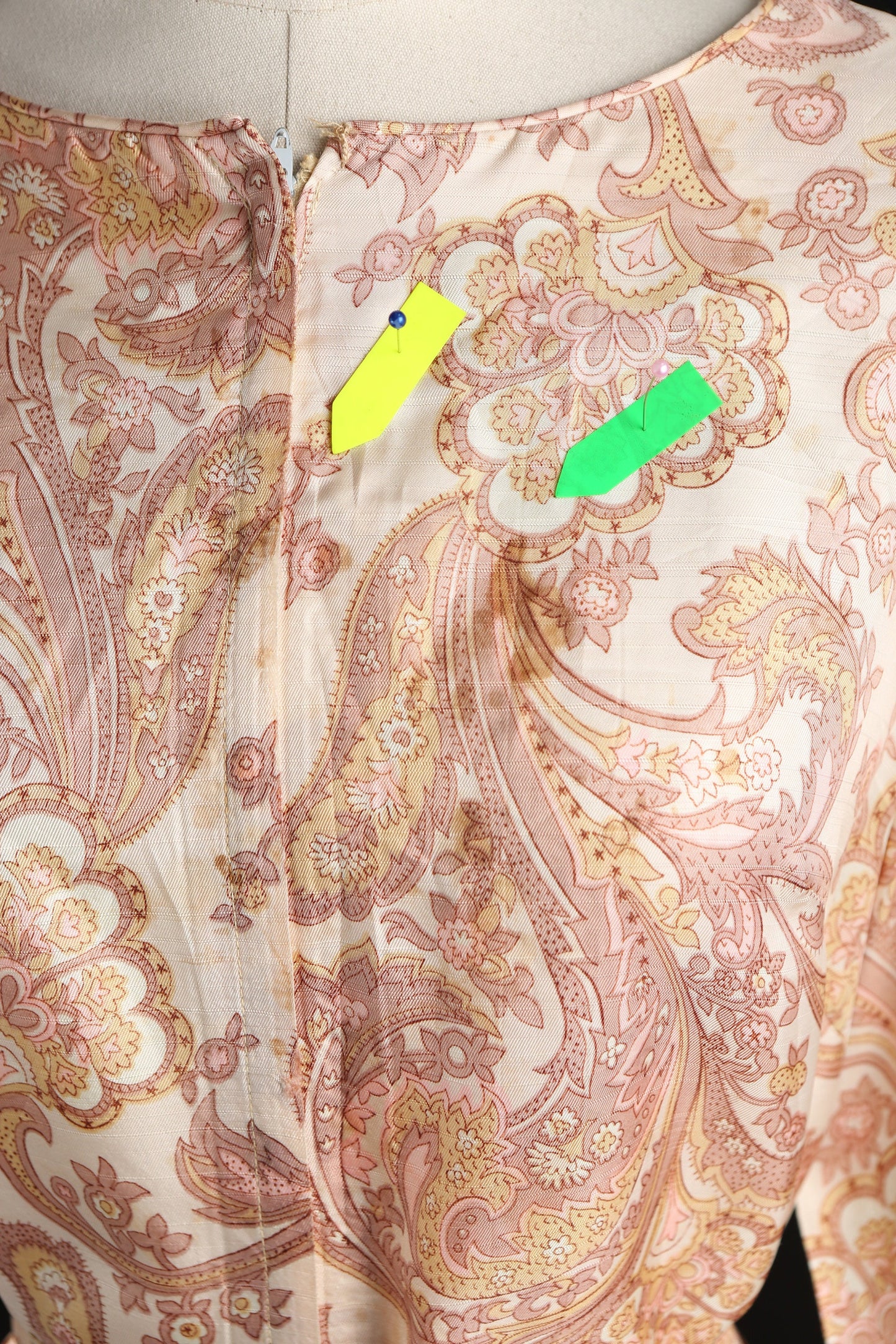 Vintage Women's Paisley Print Long Casual Dress / Sadie for I. MAGNIN & Co.