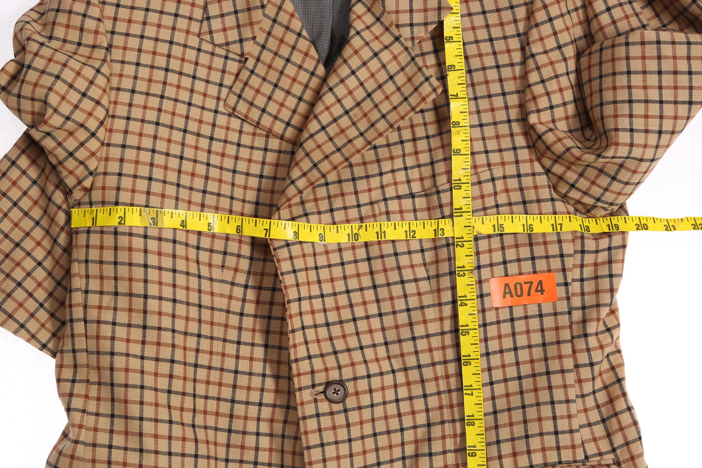 Vintage Men's Beige Plaid Casual Suit by Pierre Cardin for Miller Brothers New York