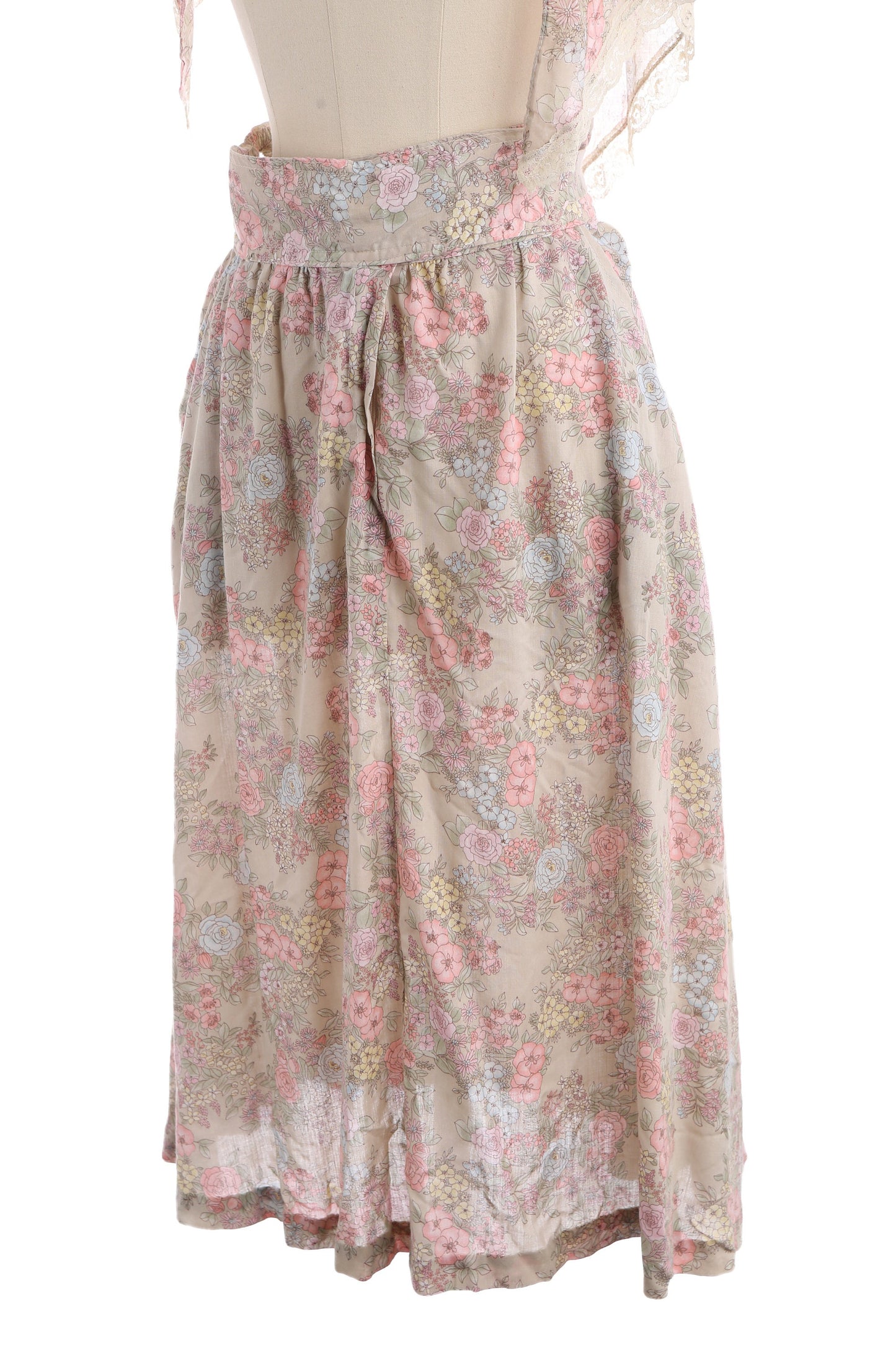 Vintage Women's Flora Print Set / Top and Skirt / Made in USA / Estimated era 70s - 80s