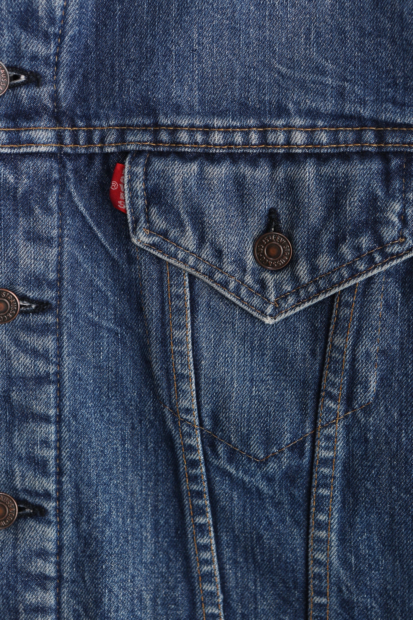 Vintage Levi's Trucker Denim Jacket with Wool Lining / Estimated Era 70's - 80's