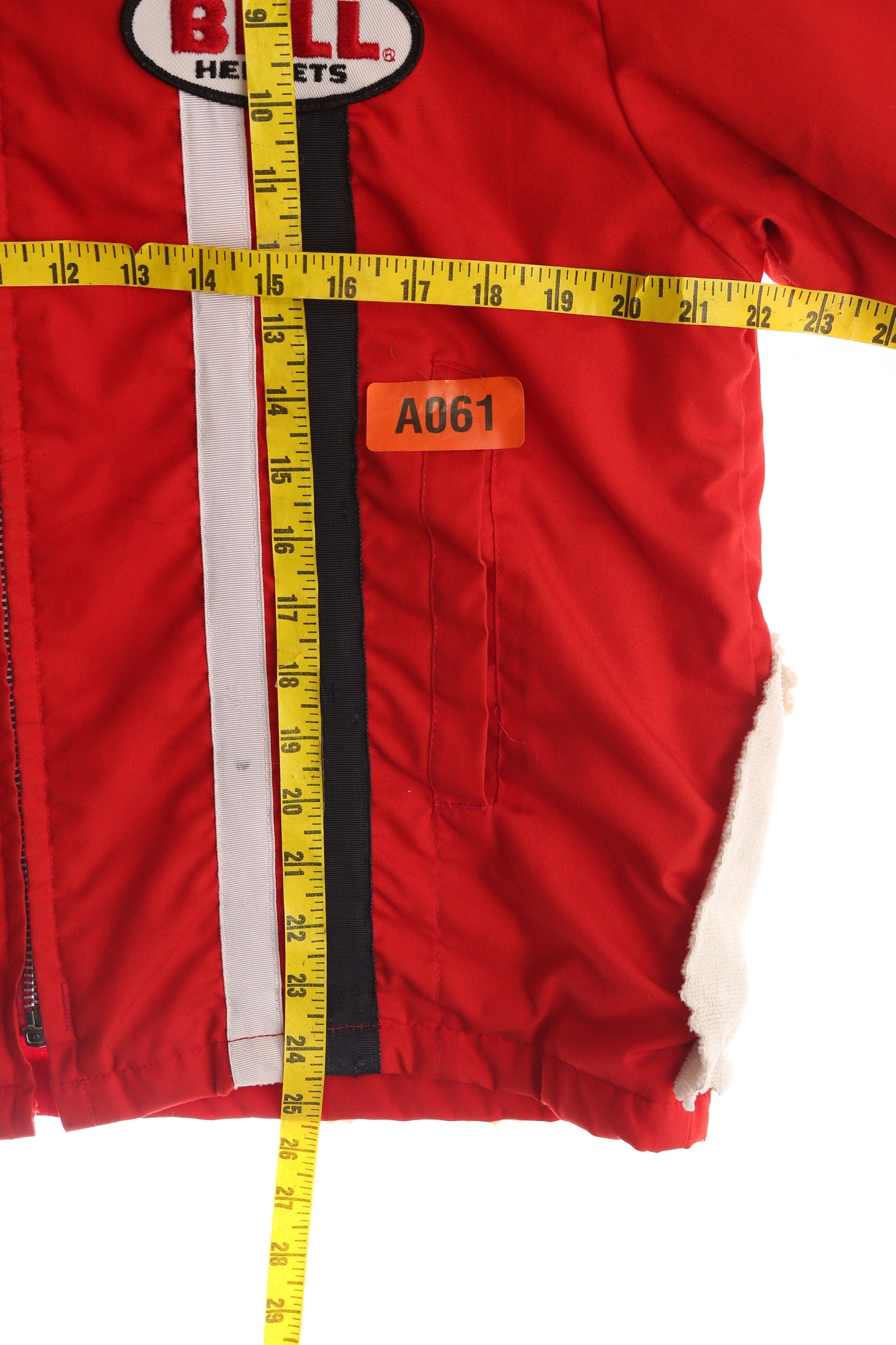 Vintage Nylon Racing Jacket with Bell Helmets Patch / Estimated Era 70's - 80's