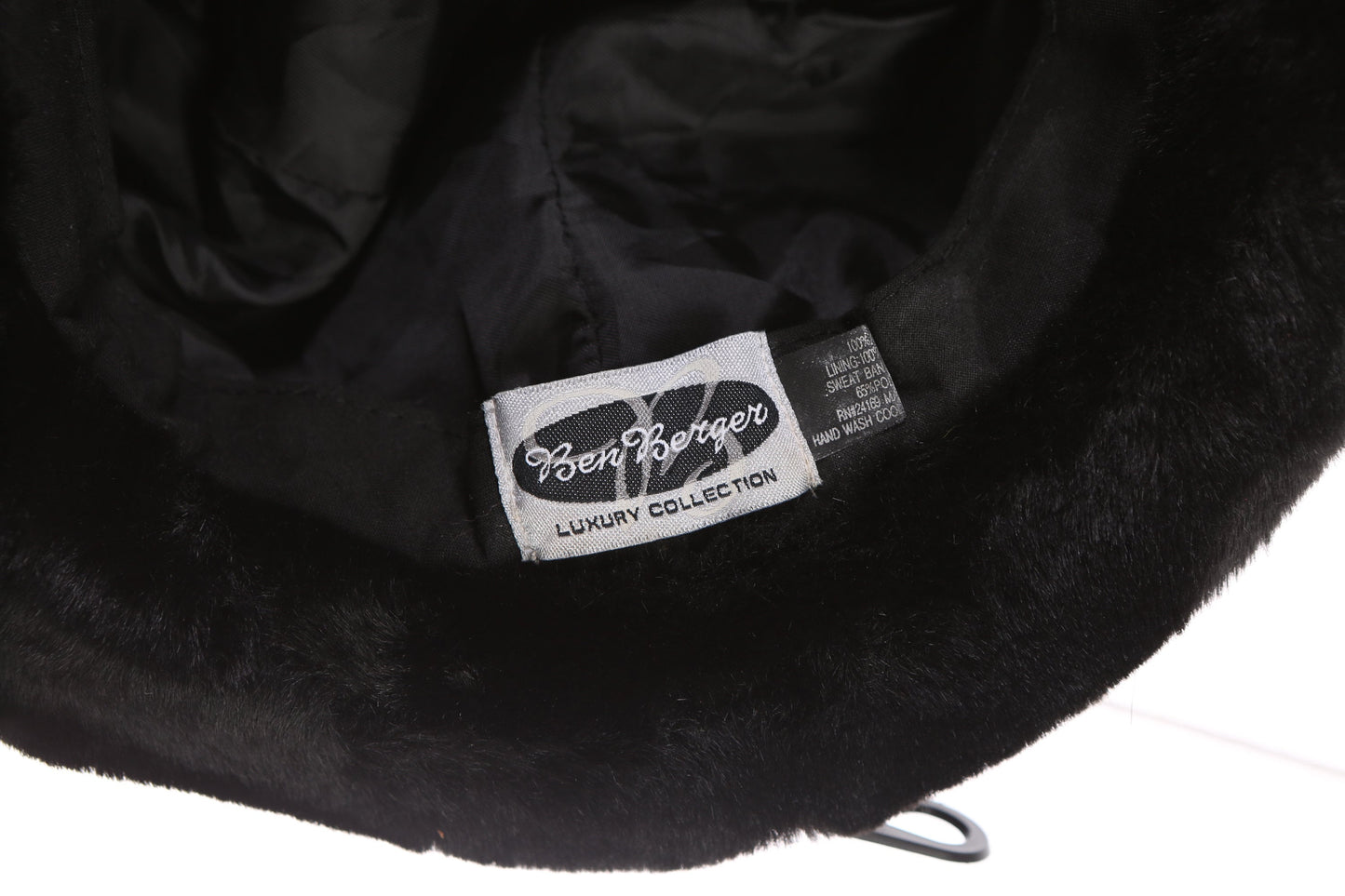 Y2K Women Black Faux Fur Hat