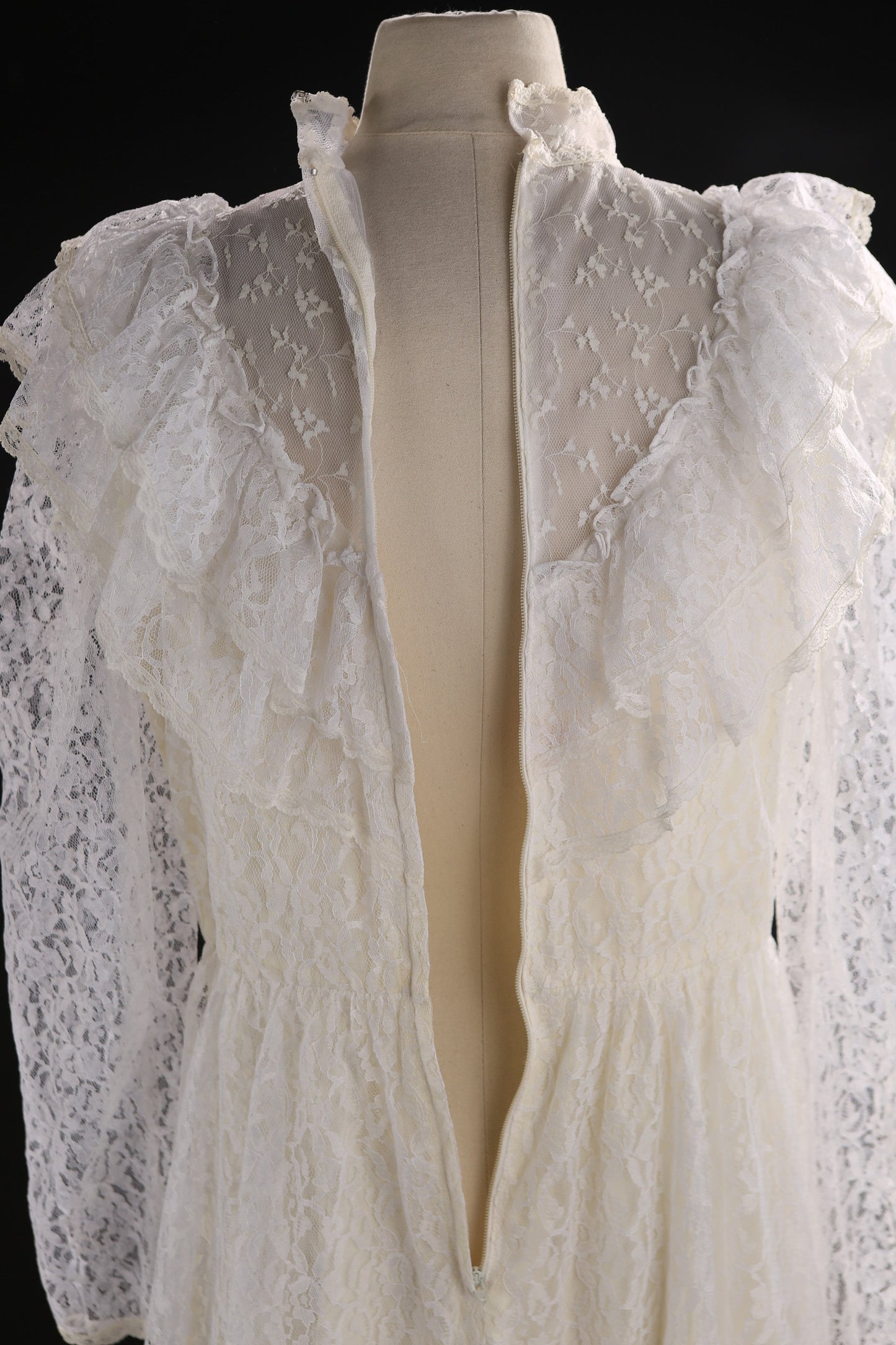 Vintage White Lace Prairie Dress