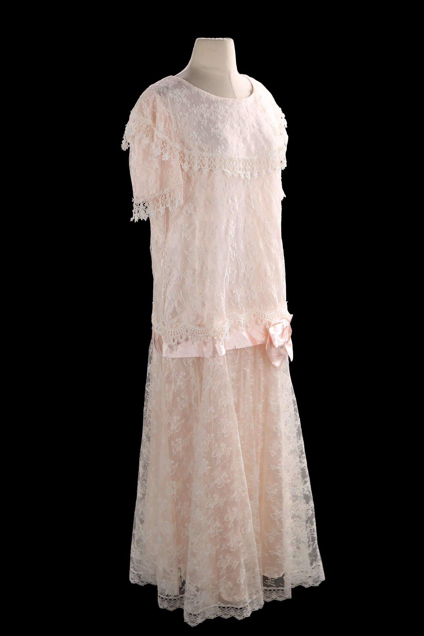 Vintage Scott McClintock Pink Lace Casual Dress