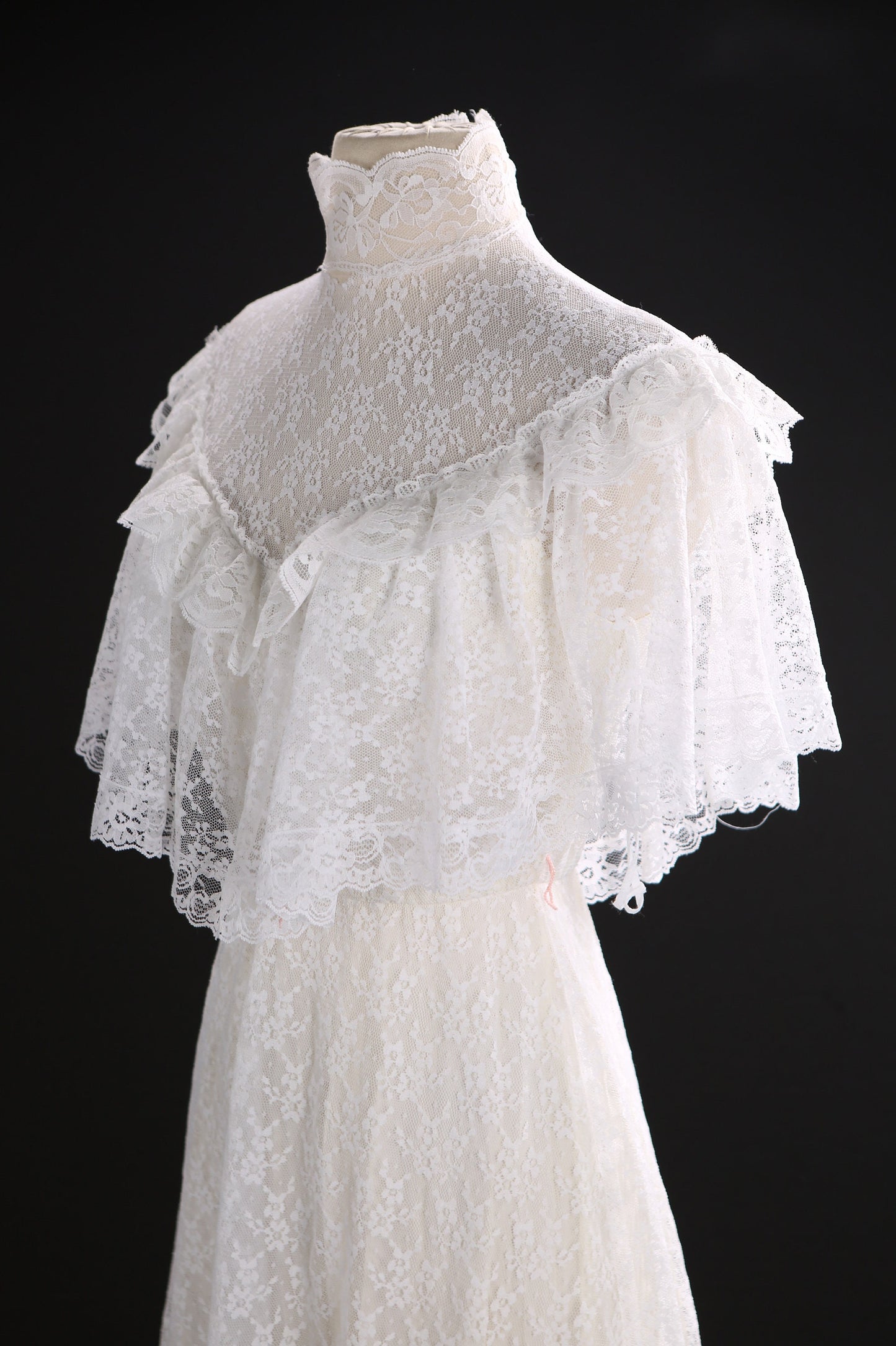 Vintage White Lace Long Prairie Dress Wedding Style