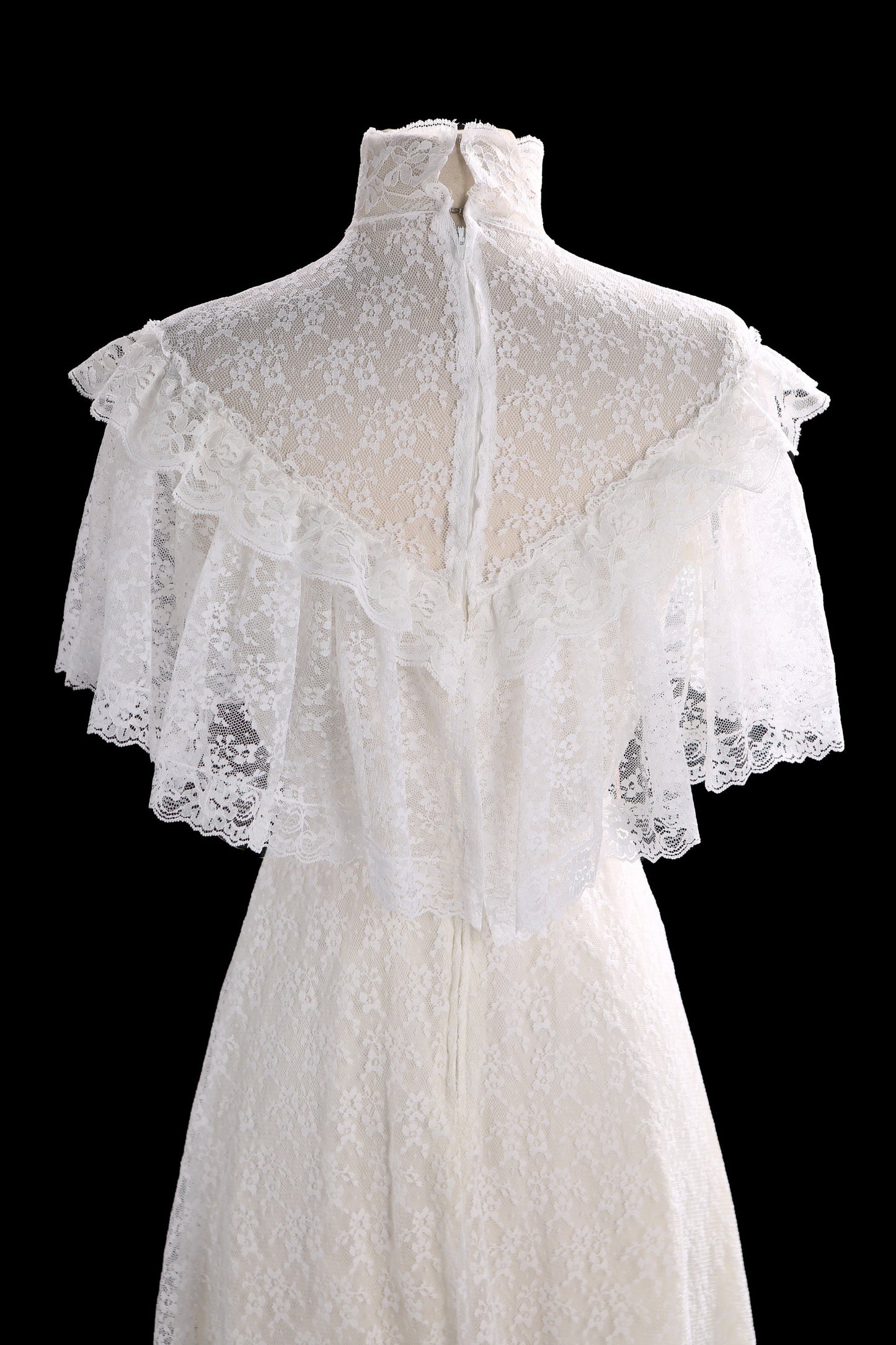 Vintage White Lace Long Prairie Dress Wedding Style
