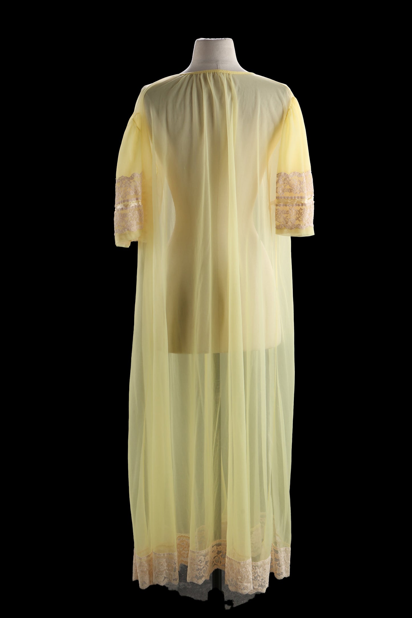 Vintage Yellow Nightgown Blouson Dress