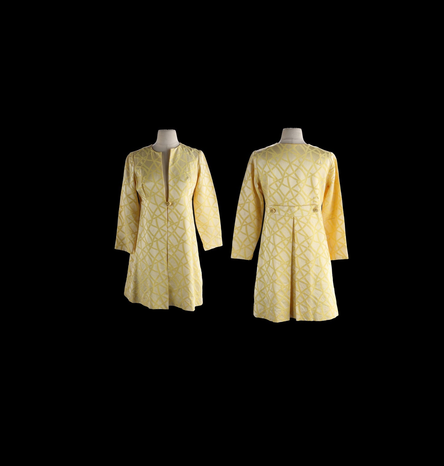 Vintage Women's Yellow Casual Winter Coat
