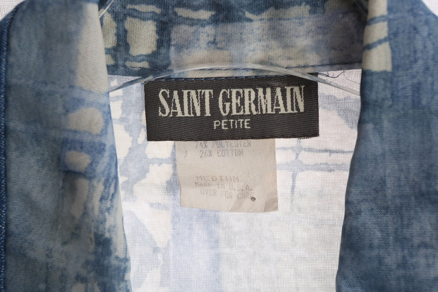 Y2K Women's Blue Sheer Blouse