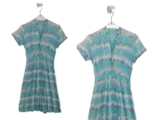 1940s Green Casual - Summer Dress