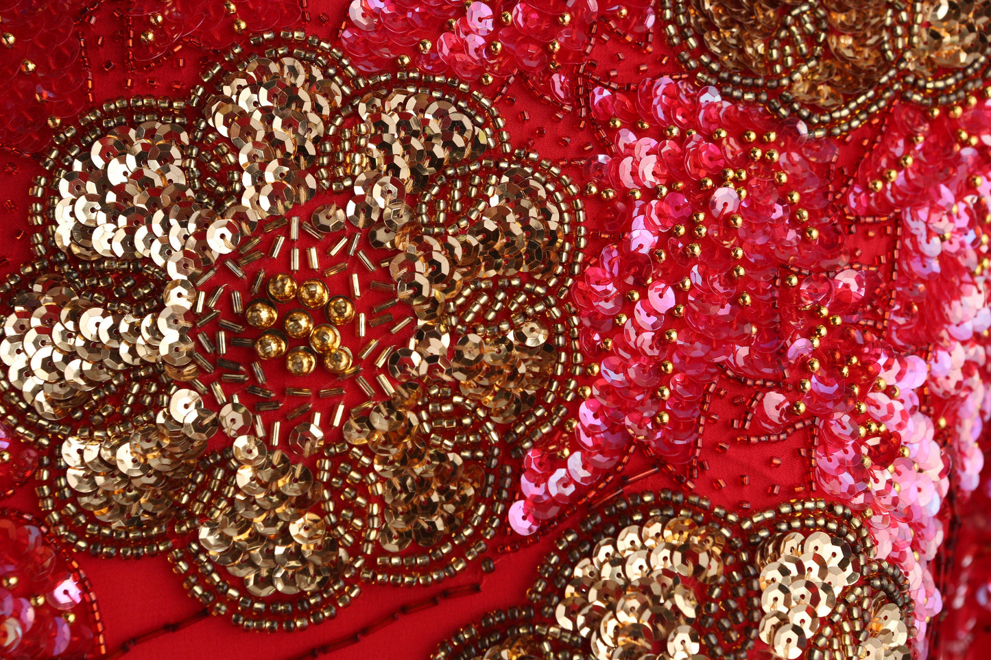 Vintage Women's Red Sequin Dress by Jasmine Curtis