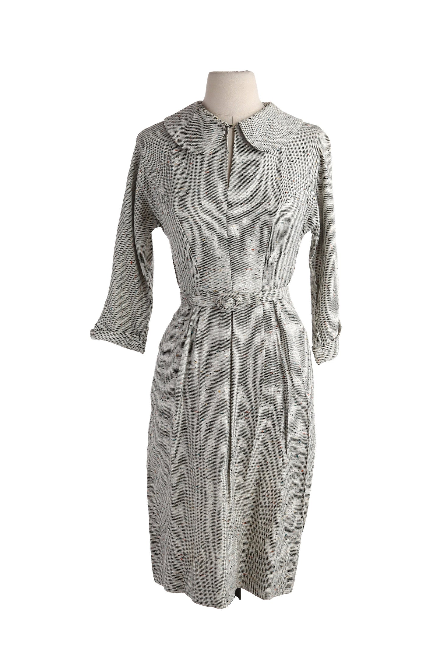 1950s Women Gray Casual Dress