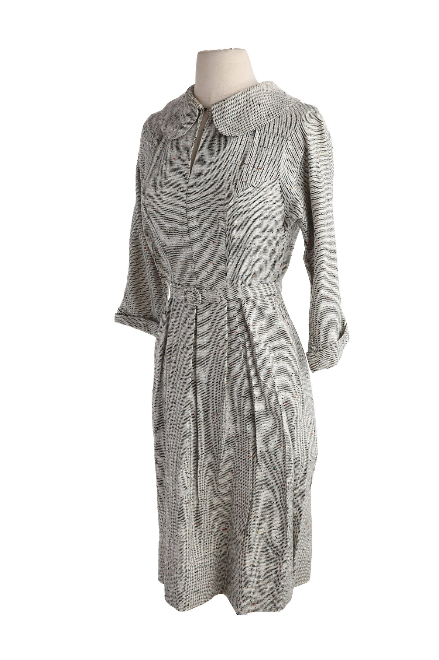 1950s Women Gray Casual Dress
