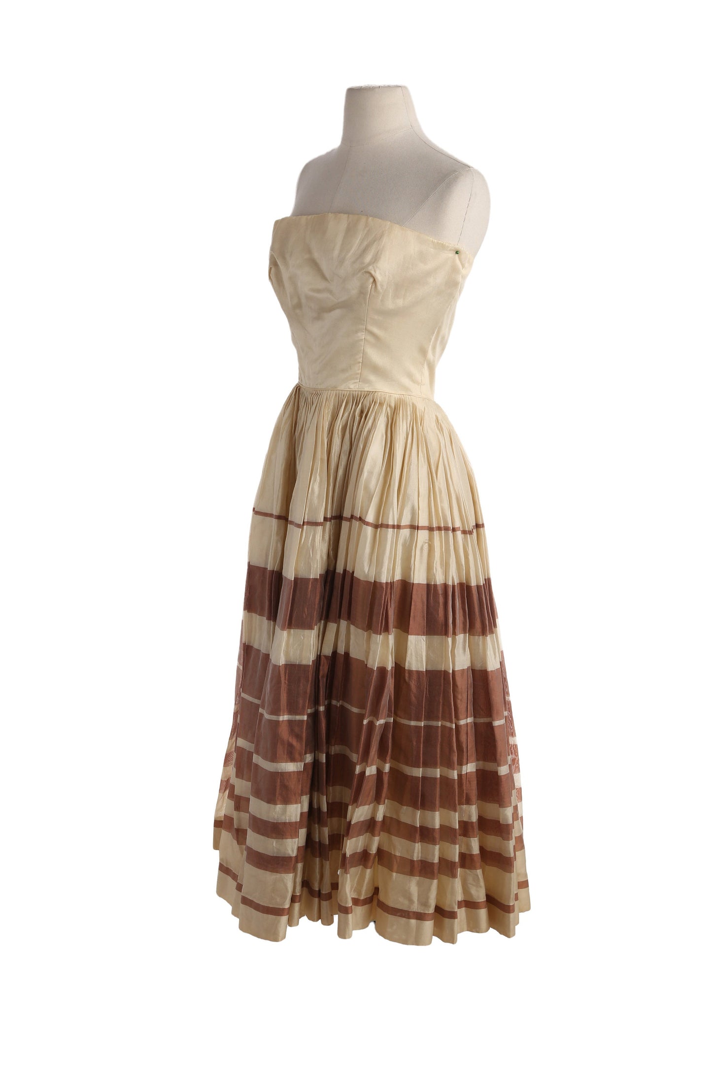 1950s Women Strapless Evening Dress