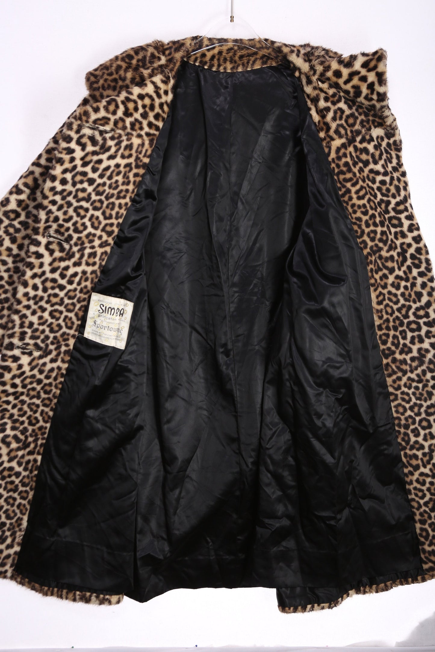 Vintage Women's Leopard Print Faux Fur Coat by Sportowne - Estimated Era 1950's - 1960's