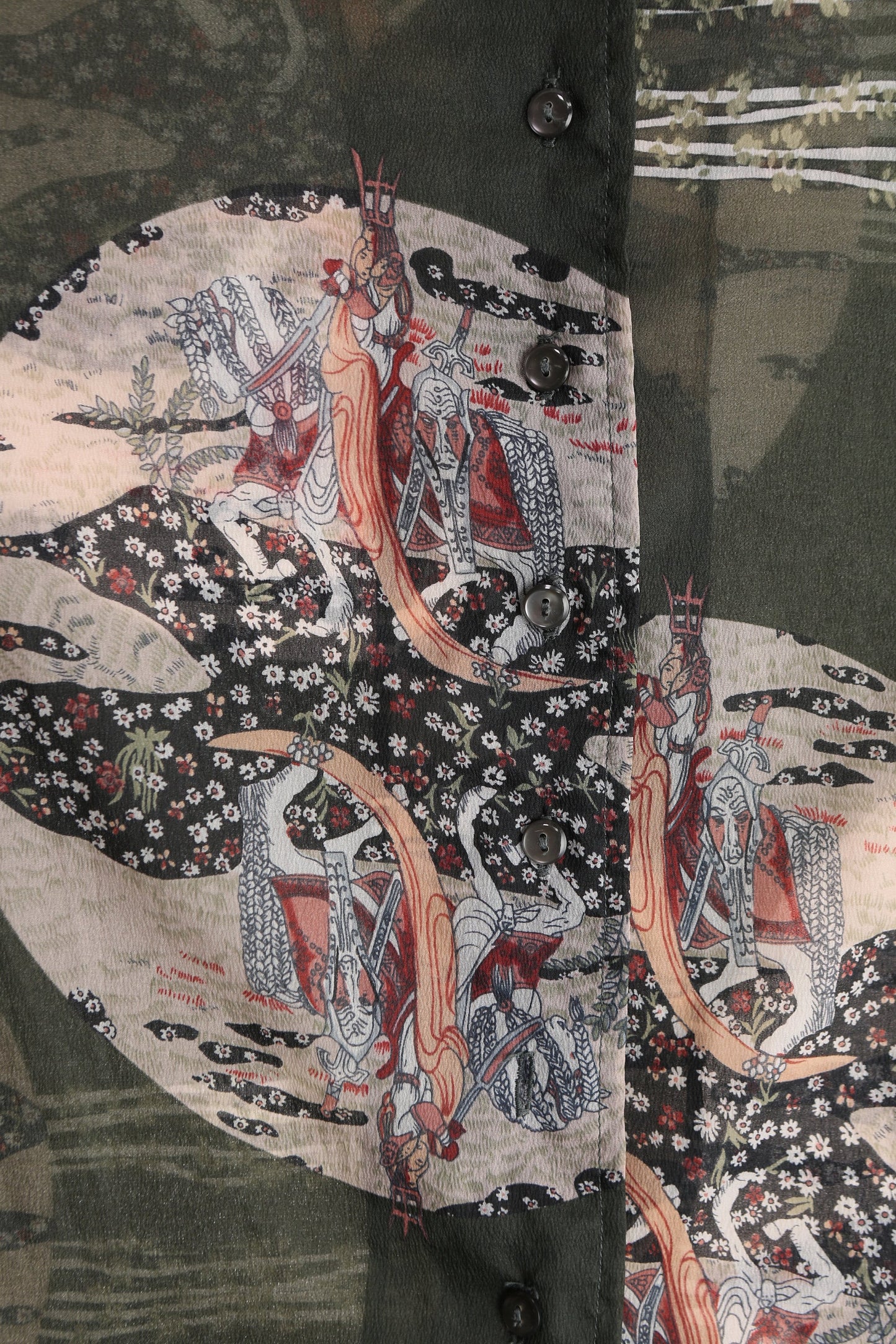 1970's Women Casual Poly Blouse