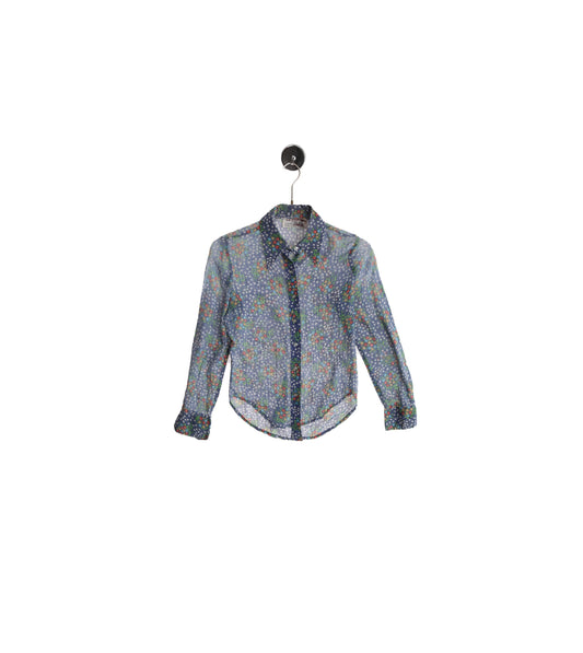 1970's Floral Print Blue Summer Top from L.A. Station by Arpeja