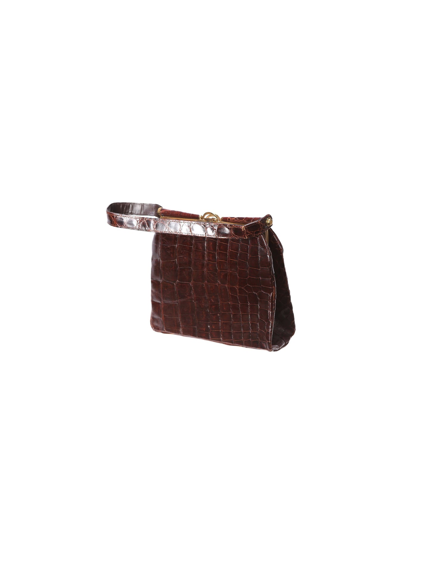 Vintage Women's Leather Handbag - Estimated Era 1950's - 1960's