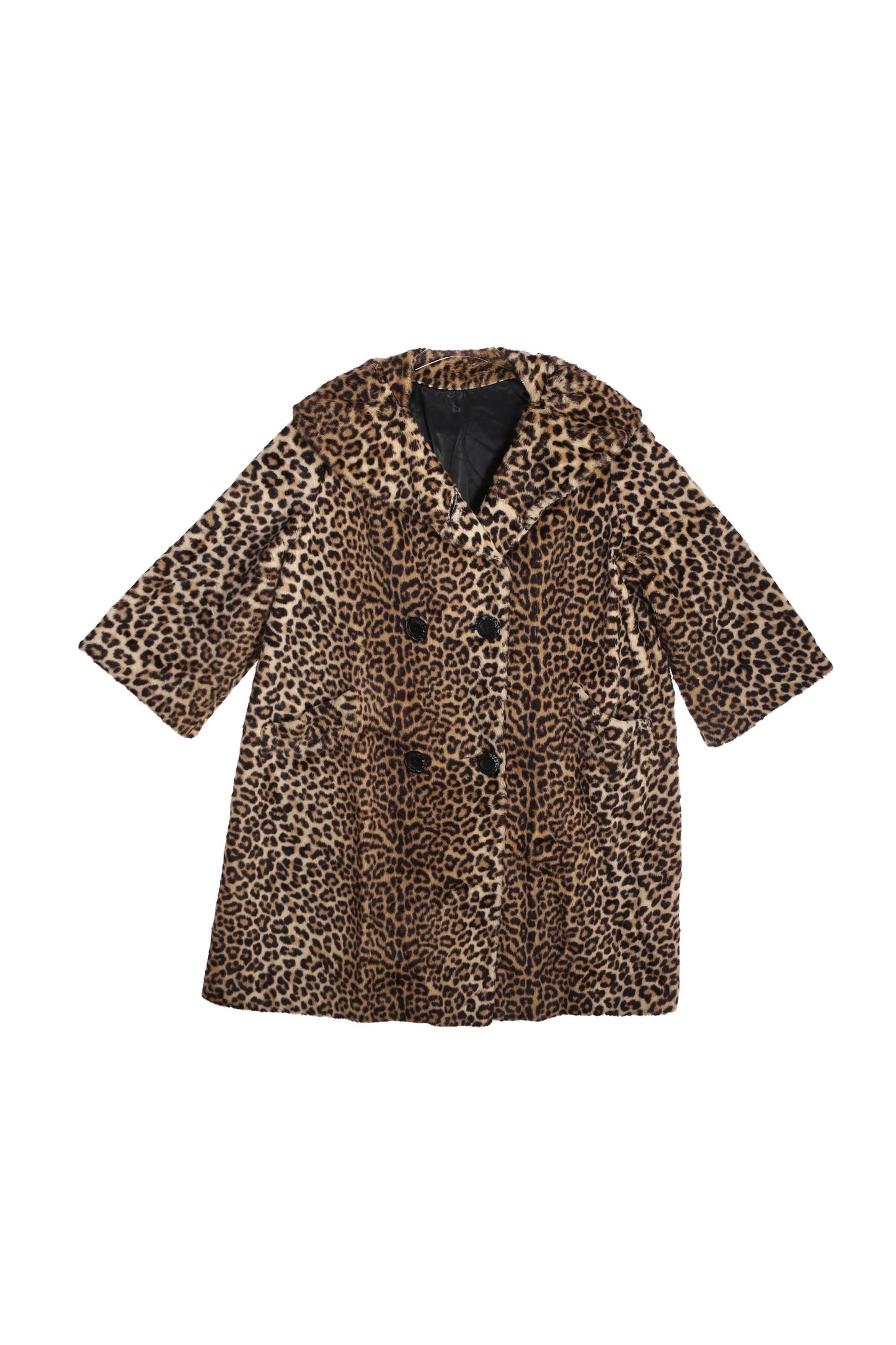 Vintage Women's Leopard Print Faux Fur Coat by Sportowne - Estimated Era 1950's - 1960's