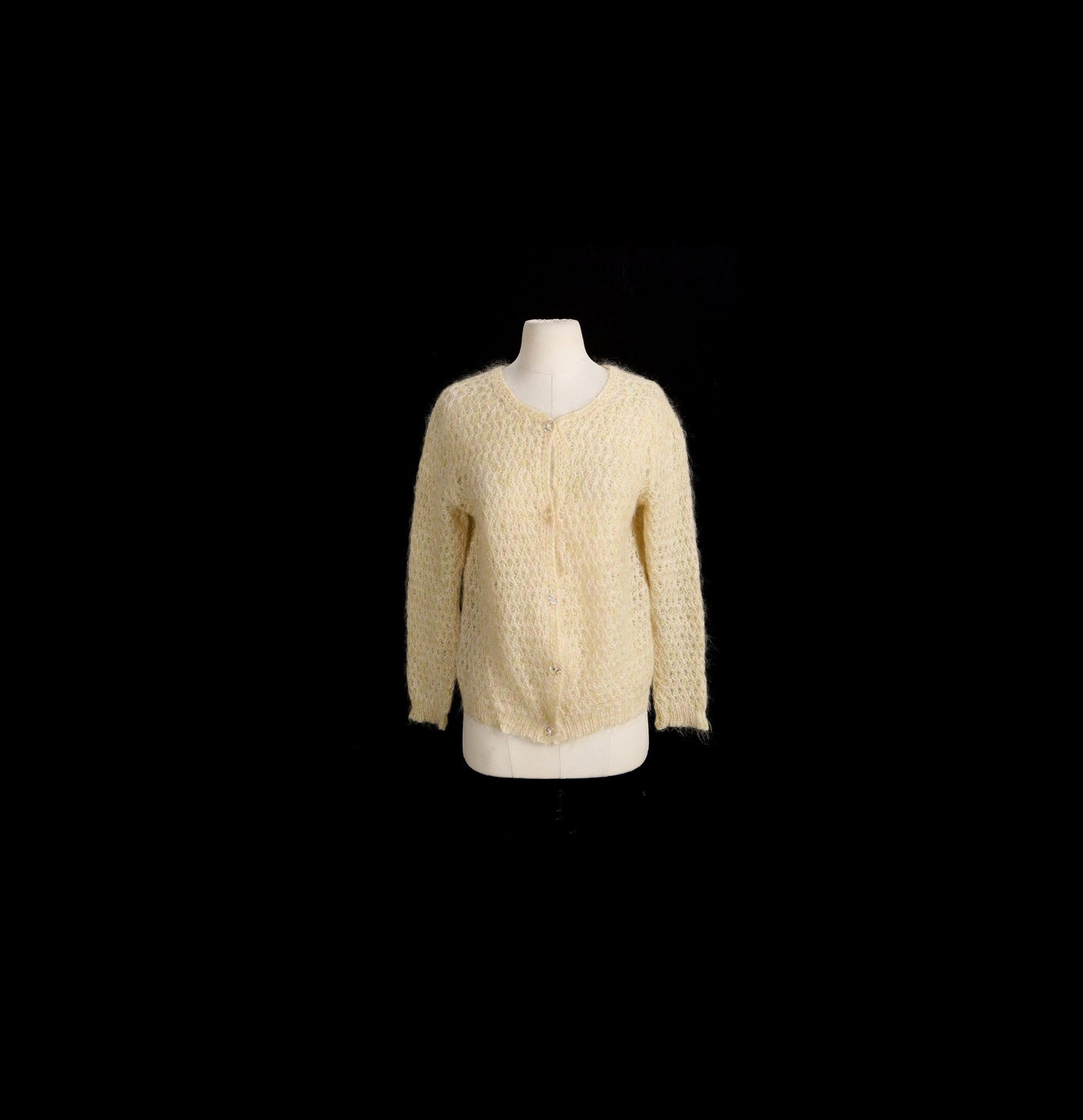 Women Beige Knitted Button Up Cardigan Sweater