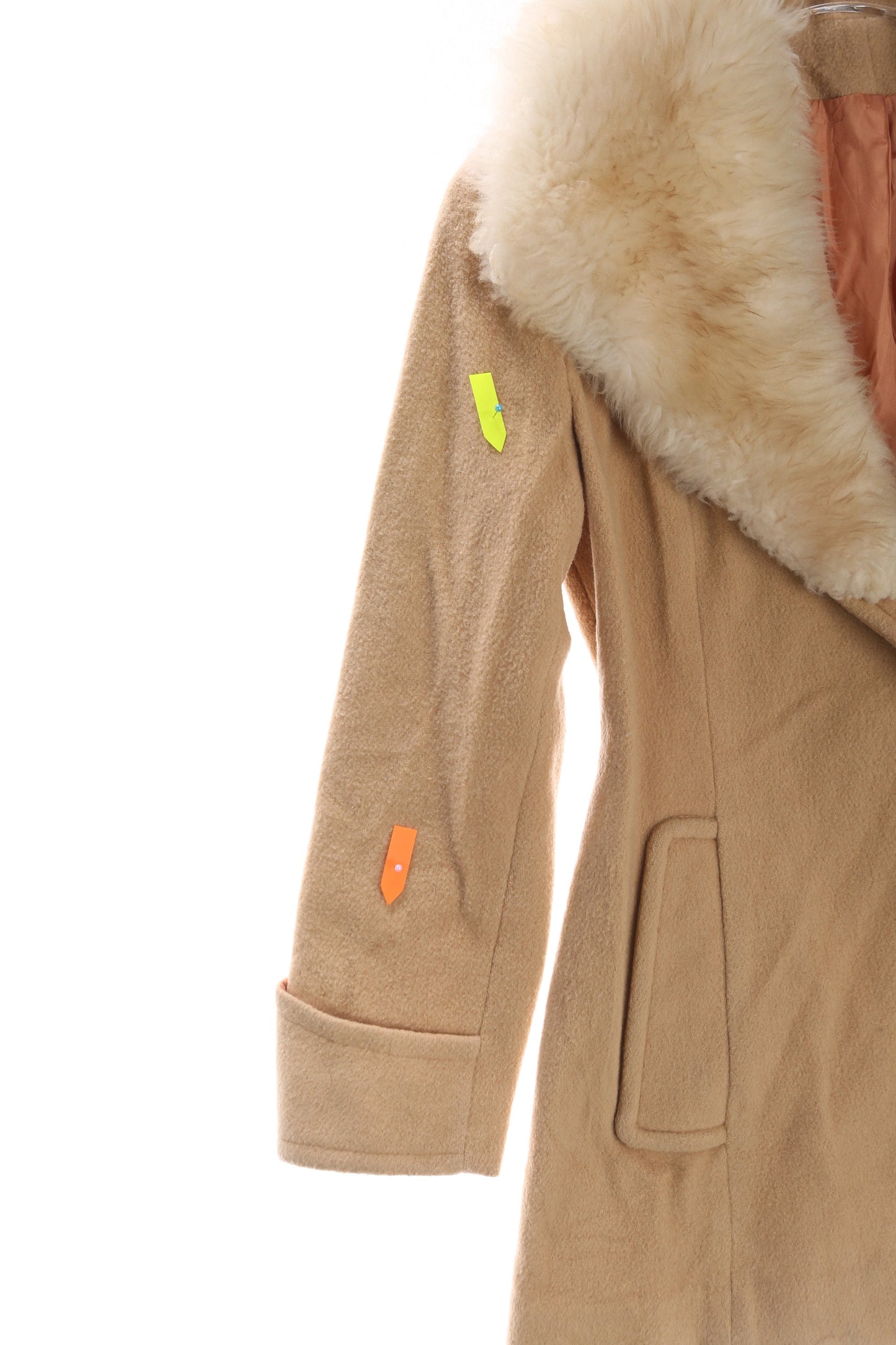 Vintage Women's Winter Jacket with Fur Collar - Estimated Era 1970's - 1980's