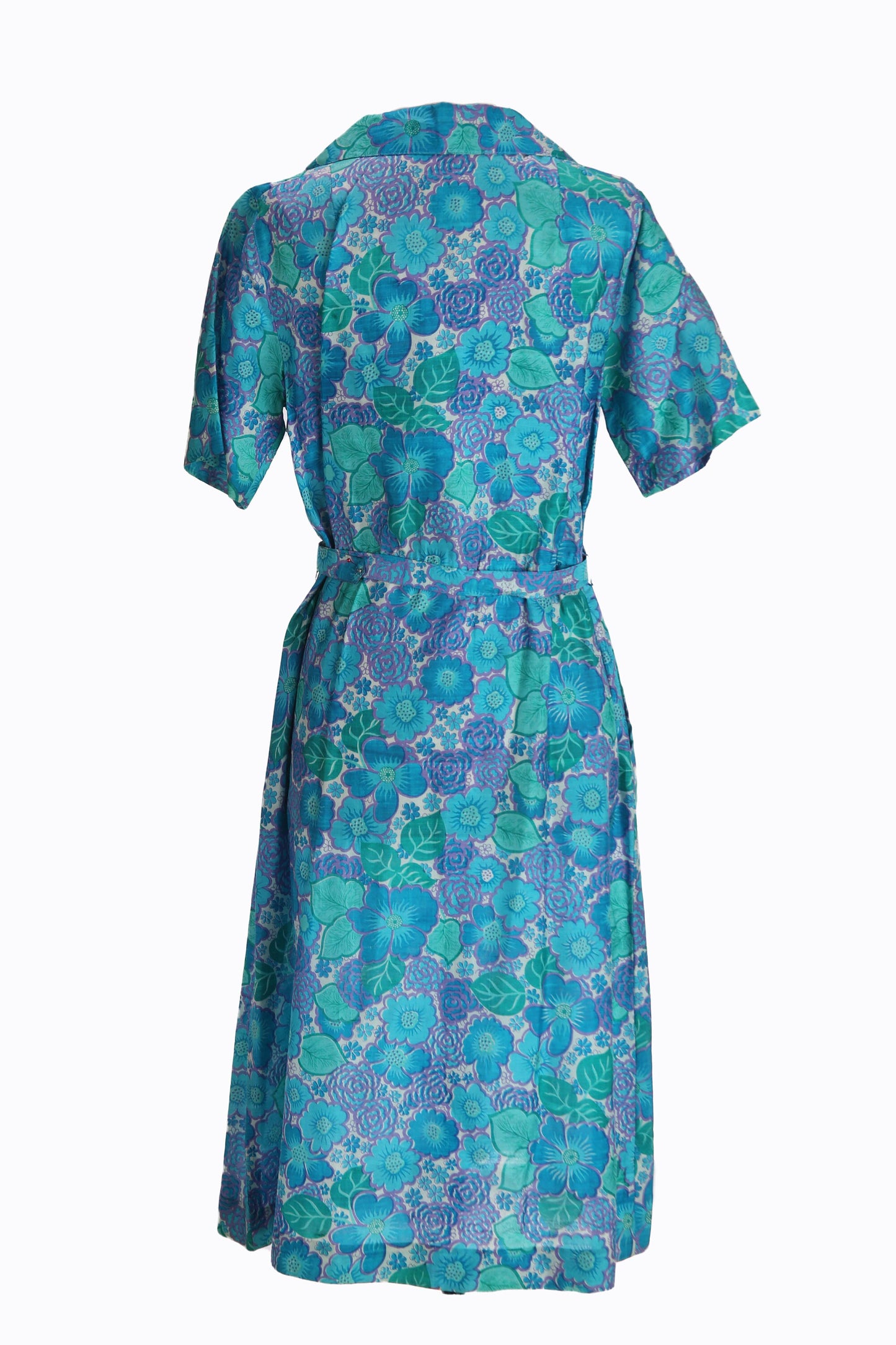 Vintage Women Floral Print Casual Dress - Estimated Era 1950's - 1960's