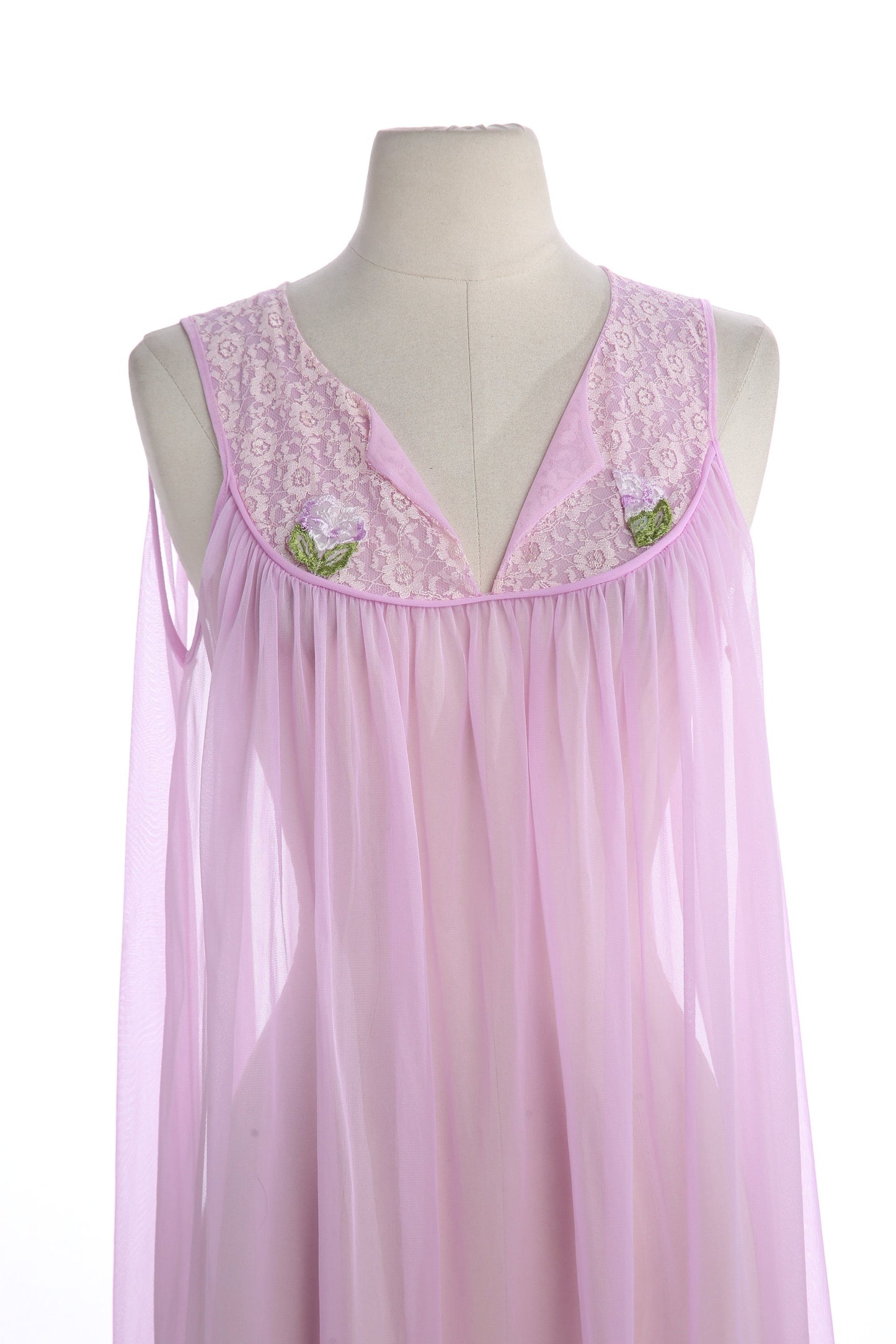Vintage Women's Nightgown Dress - Estimated Era 1960's - 1970's