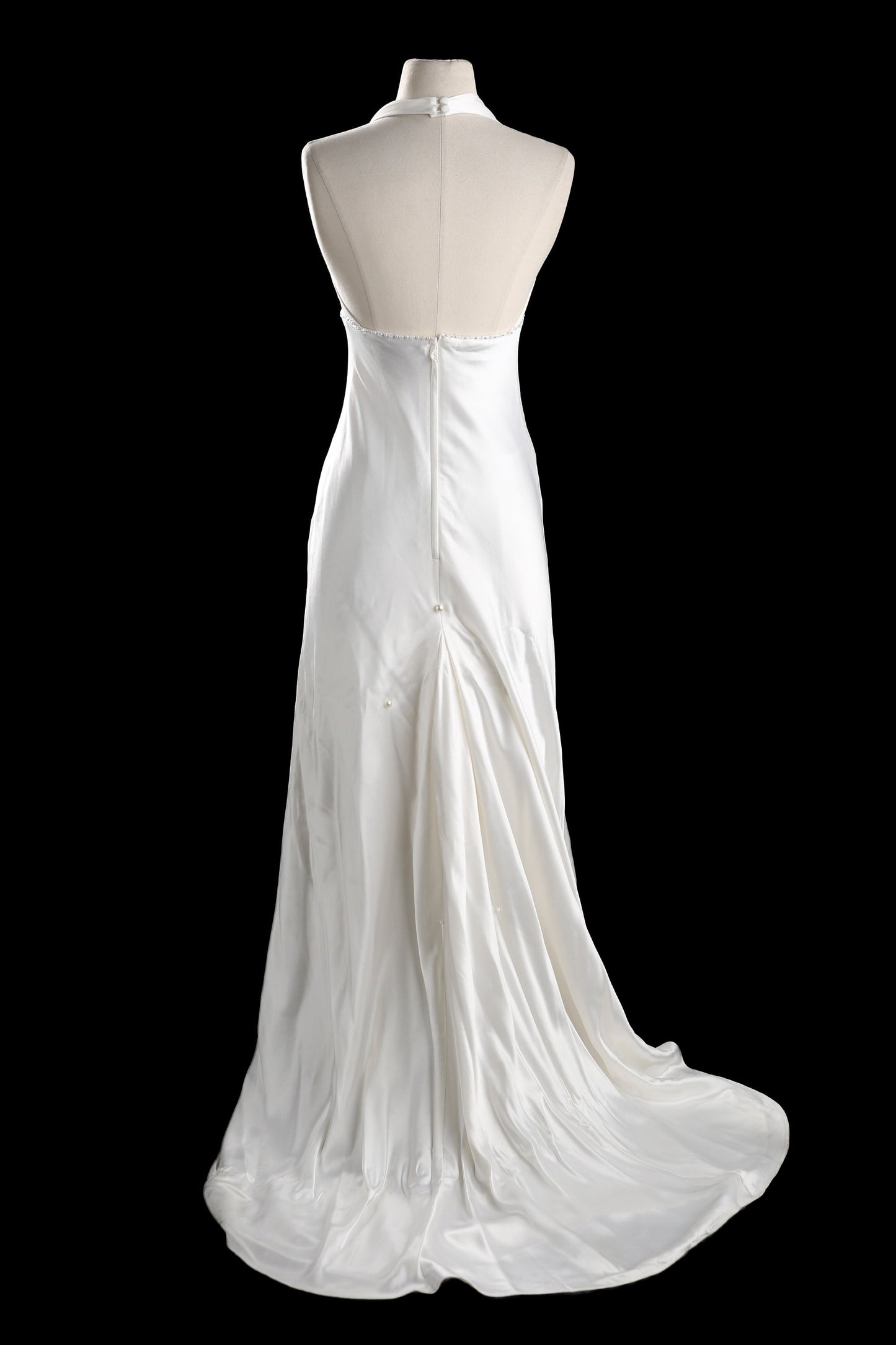 Y2K Ivory Long Halter Dress by Galina David's Bridal