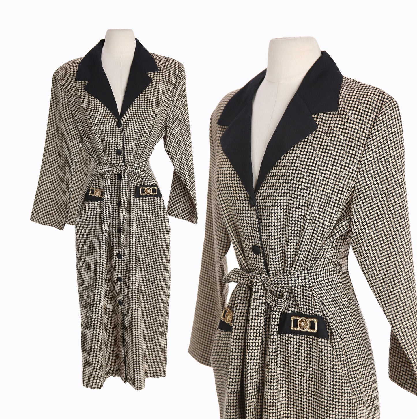Vintage Women's Plaid Casual Dress by Kim's Fashion - Estimated Era 1990's - Y2K