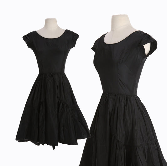 1950's Women's Black Casual Dress by Gay Gibson