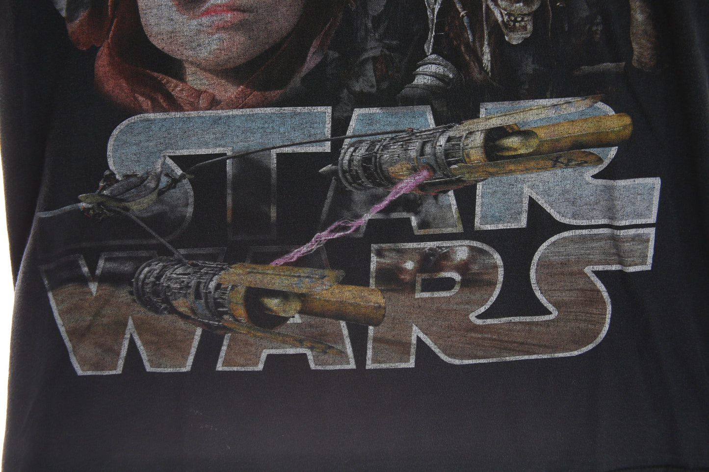 Y2K Star Wars Black Graphic T-shirt Anakin Skywalker Racing Pod